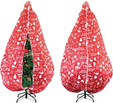 Upright Christmas Tree Storage Bag Fits 9 ft Tall Artificial Red Dust Cover