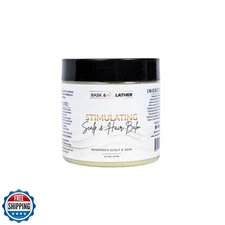 Bask and Lather Stimulating Scalp and Hair Balm for Hair Growth, Mango and Sh