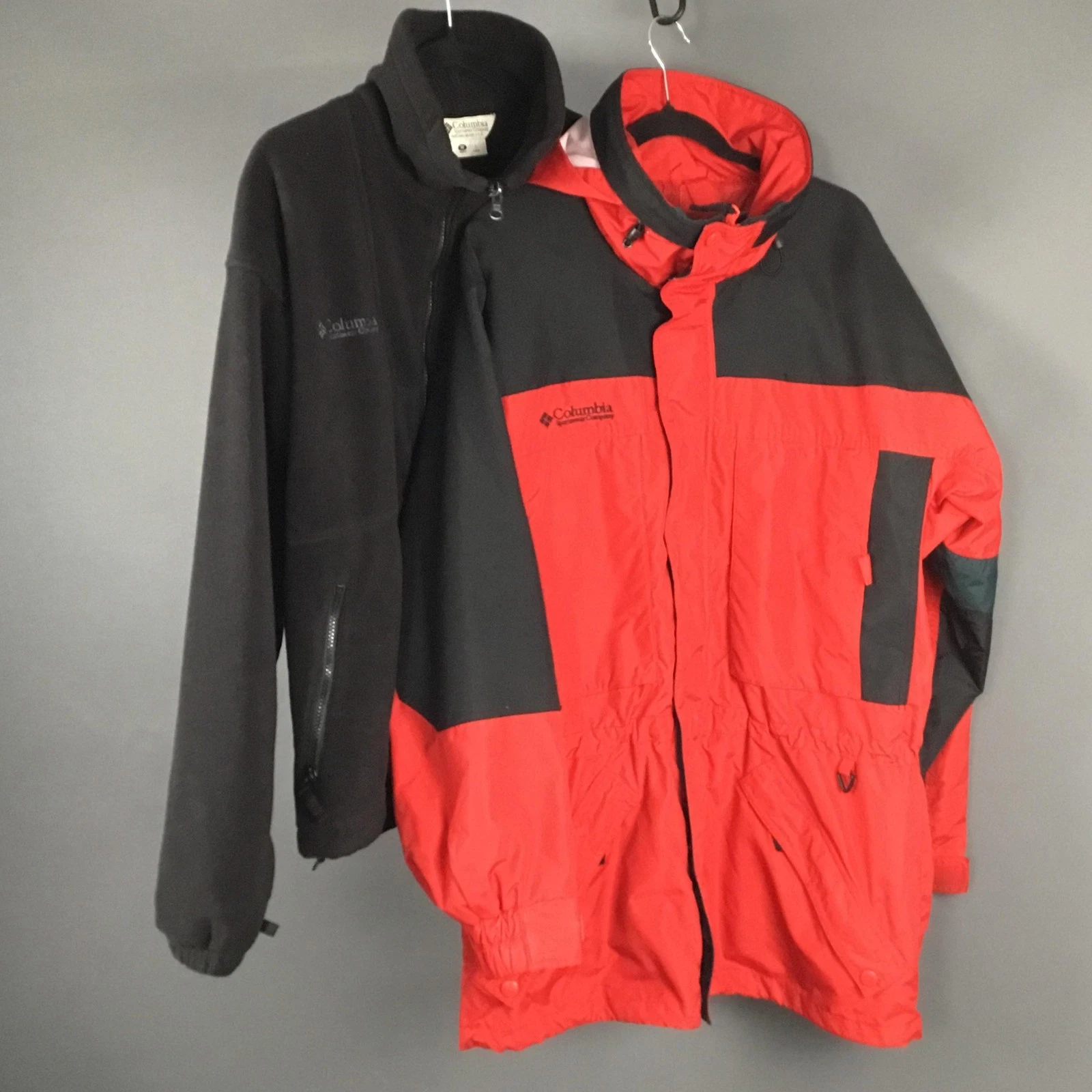 Columbia Jacket Mens US MEDIUM Red Black Westridge 3 In 1 Hooded Ski Parka