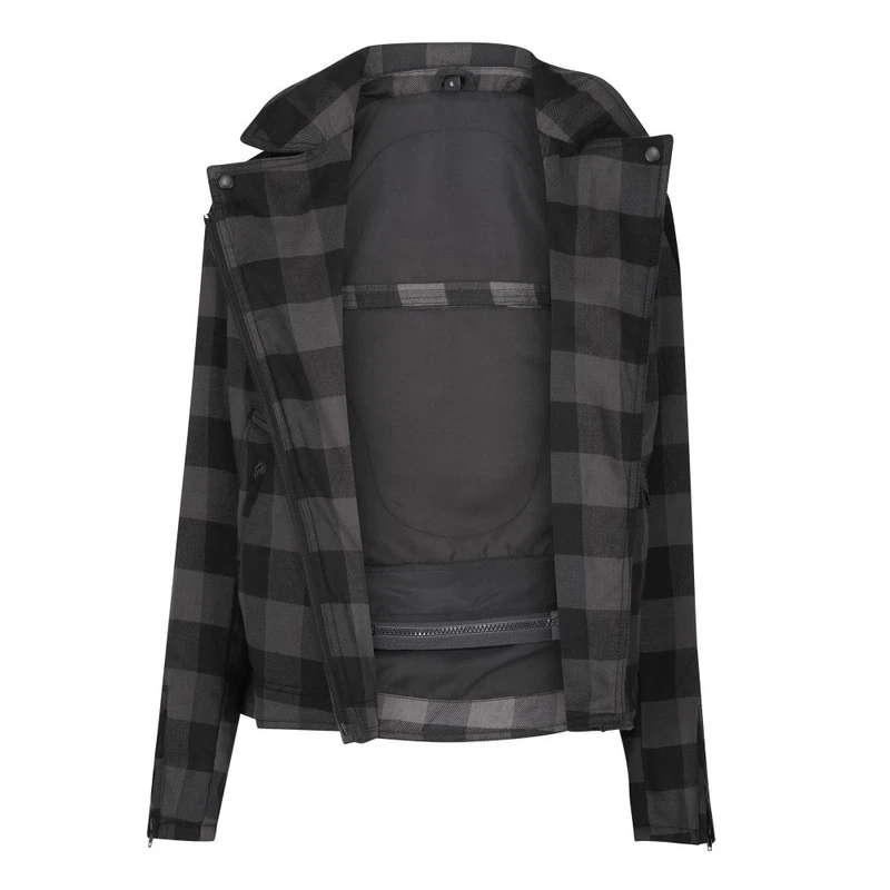 MotoGirl Jessie Flannel Lady Checked Grey, photo 4 of 10