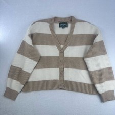 American Eagle Outfitters Women  s Striped Knit Cardigan Sweater Size M