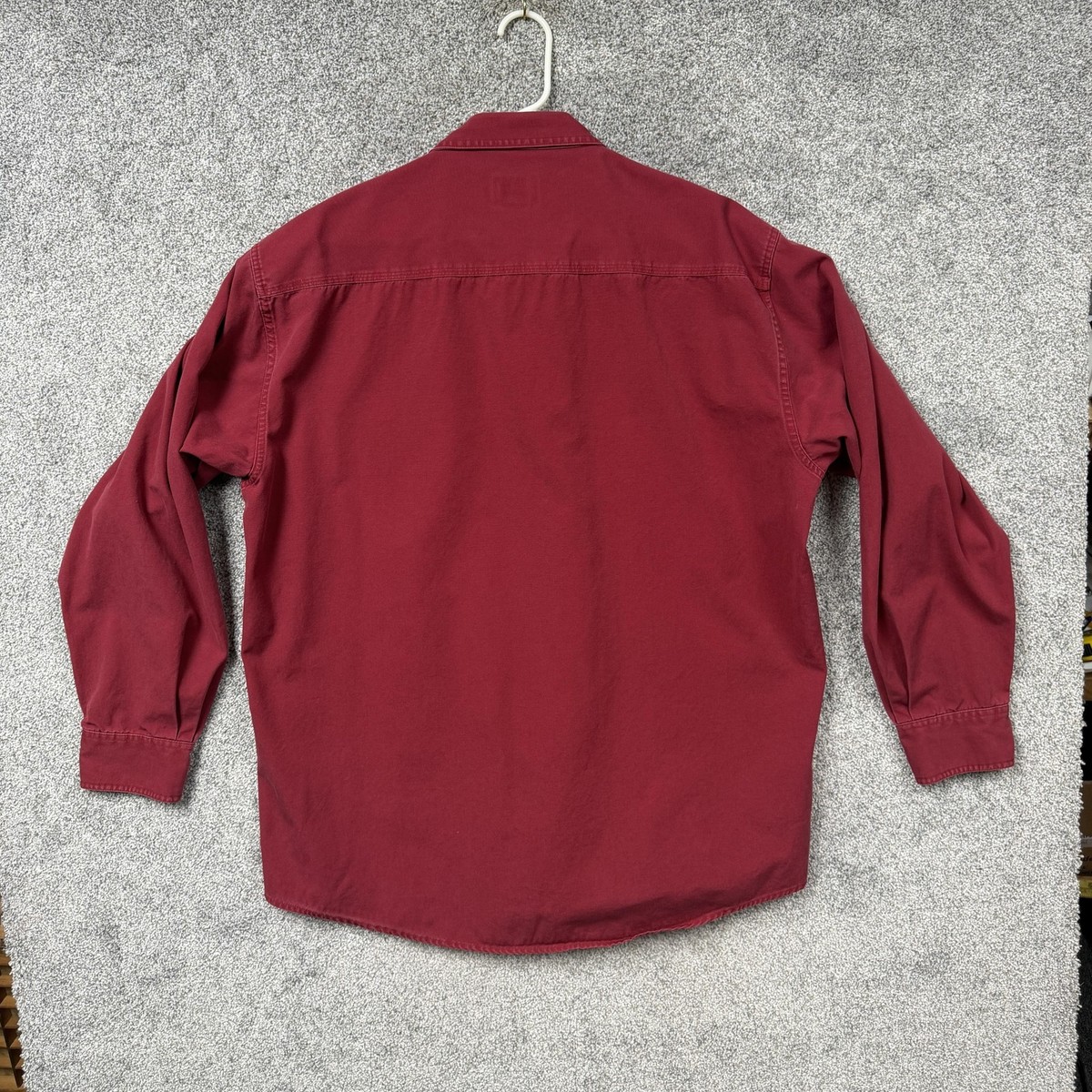 Vtg 90s Cabelas Button Up Shirt Mens XLT Red Twill Workwear