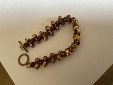 Vintage Amber Glass Bracelet, Stunning