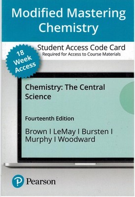 Modified Mastering Chemistry Student Access Code Card for Chemistry 14th E