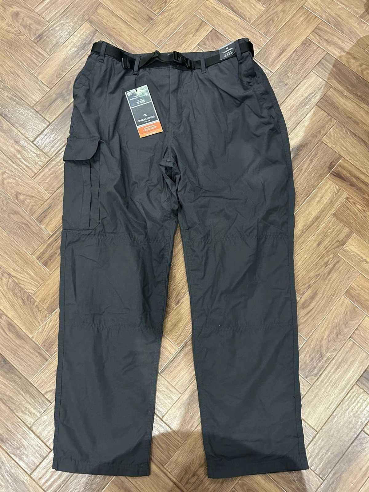 New Craghoppers Men's Black Pepper Kiwi Fleece Winter Lined Trousers Size 40L