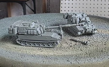 One HO 1/87 scale M109a6 Paladin SPA flat car load Olive Drab! EXCLUSIVE!