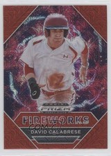2020 Panini Prizm Draft Picks Fireworks Red Mojo David Calabrese #PDP183 2u3