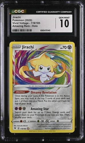 CGC 10 Jirachi 119/185 2020 Vivid Voltage Amazing Rare Pokemon Card