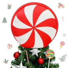 Christmas Candy Tree Topper 7.9in Height Xmas Lollipop Tree Decoration Pepper...