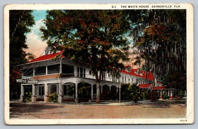 Vintage The White House Hotel Gainesville FL Postcard 1934 Florida