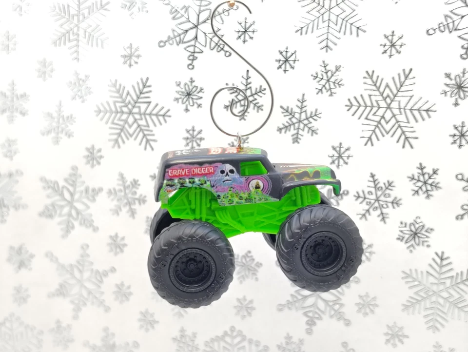 Camión Monster Jam excavadora de tumbas adorno de Navidad de plástico personalizado 1:64 regalo de coche Foto 2 de 4