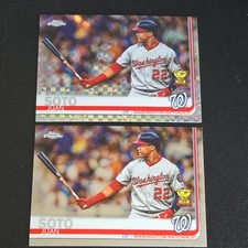 2019 Juan Soto Gold Cup Topps Chrome X-Fractor & Base #155 Washington Nationals