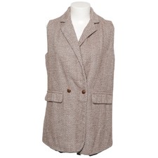 Shein, Outdoor Weste, Damen, Größe: 40/42, Beige, Tweed #URg