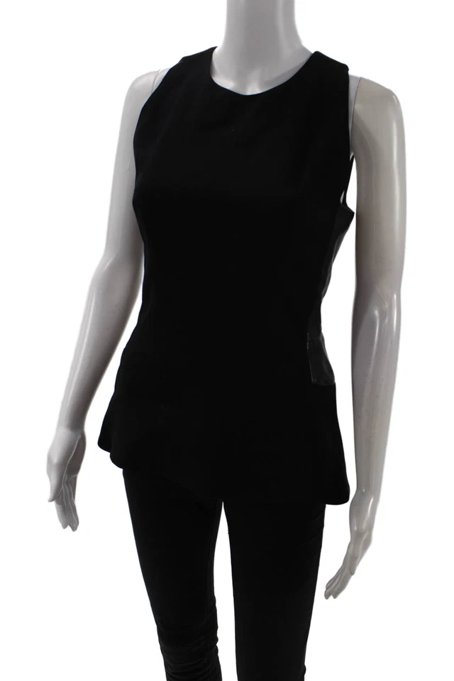 Camiseta sin mangas Victoria Beckham para mujer básica negra talla pequeña 2 Foto 2 de 4