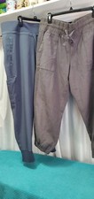Women's Adjustable Waist Pants Size 12-14 and 14 Gray Two Pairs