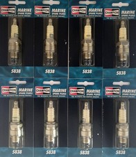 8/Pk Champion Marine Spark Plug 5838 Stainles...