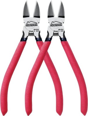 Wire Cutters 2 PACK, 6 inch Cutter Set, HOUSERAN Side 6''- 2 Pack, 2 Pack 