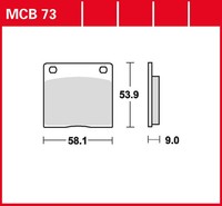 TRW Bremsbelag Performance Comfort (FüR: Kawasaki Z1R KZT00D 78 Hinten )