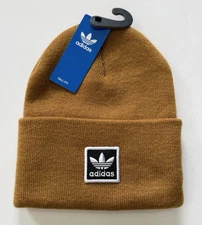Adidas Original Tall Utility Beanie Brown Color One Size New IQ5551