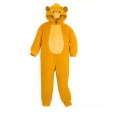 DISNEY STORE Simba Costume Pajamas Kids 5-6 The Lion King One Piece Halloween
