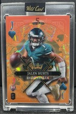 2024 Wild Card 5 Card Draw 1/1 Jalen Hurts/Cam Ward Pre-owned 2 Side Card Combo