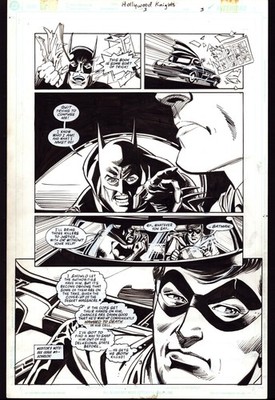 Dc Comics 2001 BATMAN: HOLLYWOOD KNIGHT #3 ORIGINAL COMIC ART by DICK GIORDANO