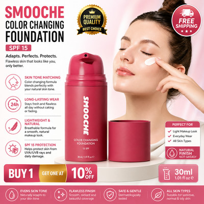 Smooche Foundation Korean, Smooche Color Changing Foundation, für alle Hauttypen
