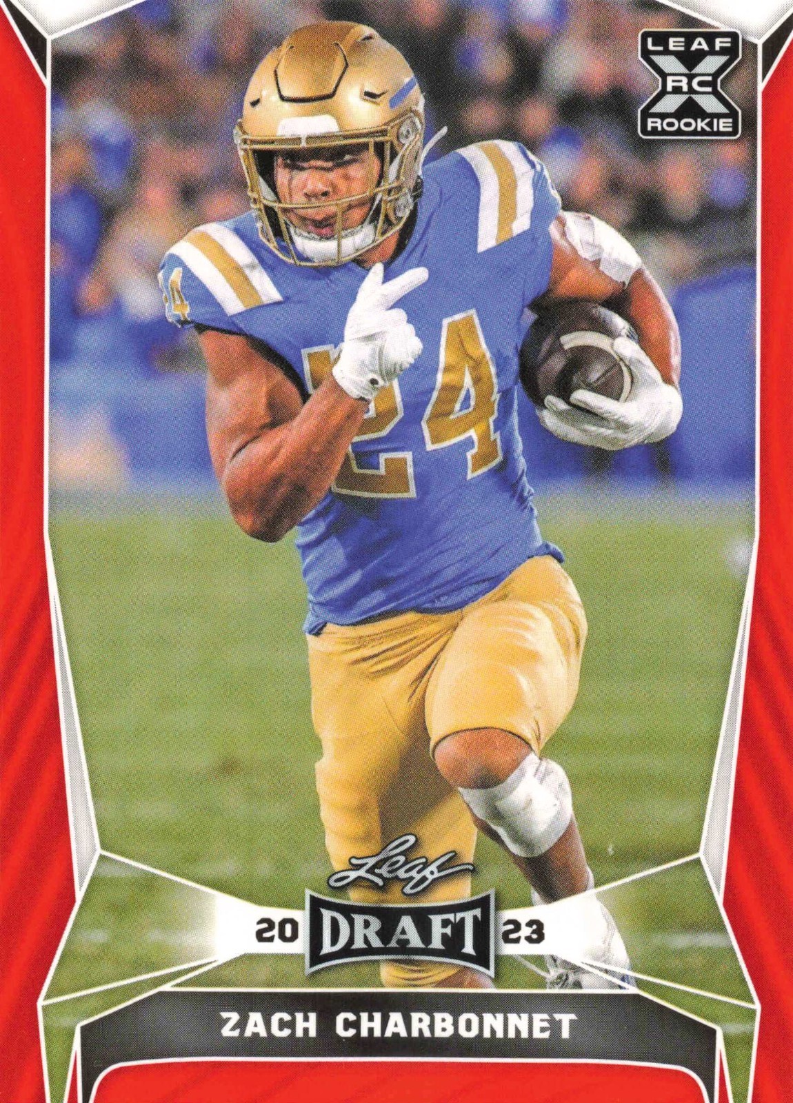 2023 Leaf Draft - Zach Charbonnet #74 Red (RC)