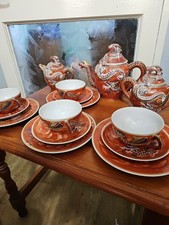 Moriage Dragonware Tea Set Vintage Japanese Pieces
