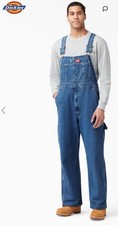 Dickies Men s 40x32 Stonewashed Indigo Bib Overalls Durable Workwear Classic