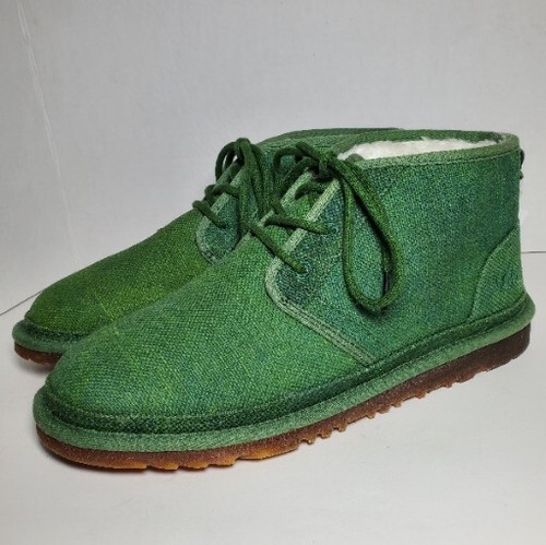 NUEVAS Botas de Senderismo Chukka Ugg Neumel Hoja Natural Verde Para Hombre Talla 10 Con Cordones