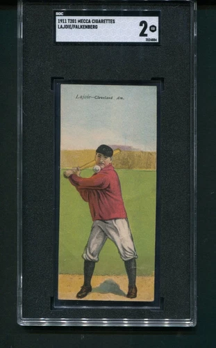 1911 T201 Mecca Double Folders Nap Lajoie Falkenberg Cleveland SGC 2