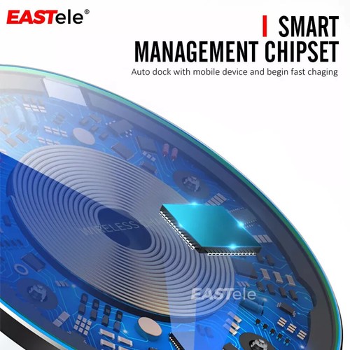 Wireless Charger fast Charging Pad For iPhone 16 Pro Max 15 14 13 11 Samsung S25 - Picture 2 of 7