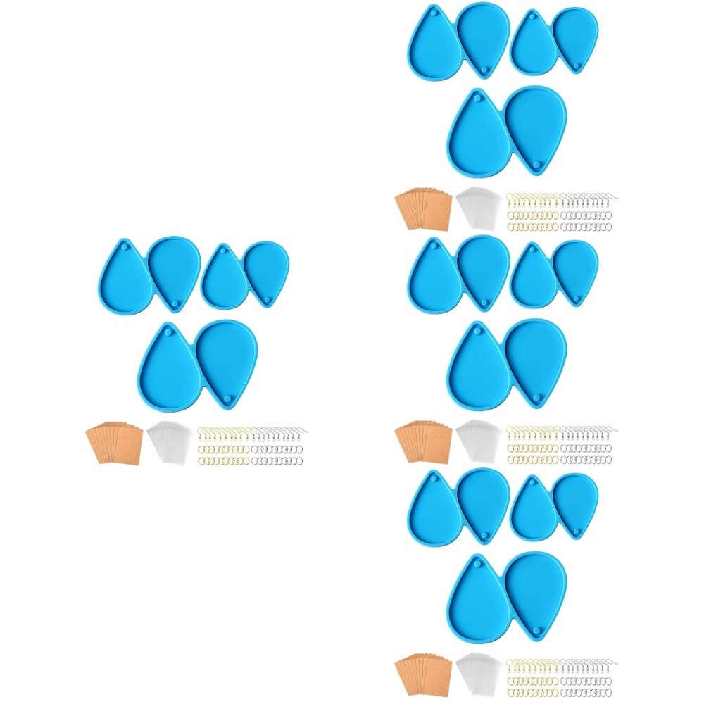 Kit 8 Stampi Silicone Per Orecchini Resina | Con 100 Ganci E Anelli | Fai Da Te Gioielli - Foto 13