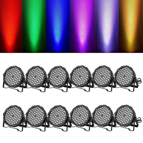 12PCS 100W RGB 3IN1 LED Par Light DMX Stage DJ Party Lights Wash Light Uplight
