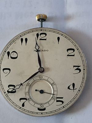 VINTAGE MOVADO 15J 4 JUSTIERT 42,9MM TASCHENUHRWERK & ZIFFERBLATT.