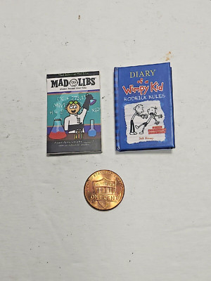 Zuru Mini Brands Books - Lot of 2  --- Mad Libs and DIary of a Wimpy Kid