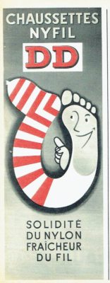 Werbung Advertising 097 1954 Socken DD Nylfil Nylon Frische