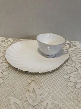 Tuscan Fine Bone China Dover Tea Cup & Snack Plate Set