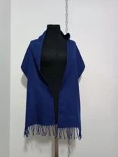 Scarf Made of 100% Wool Marja Kurki, 165*30 cm  Brigth Blue Color