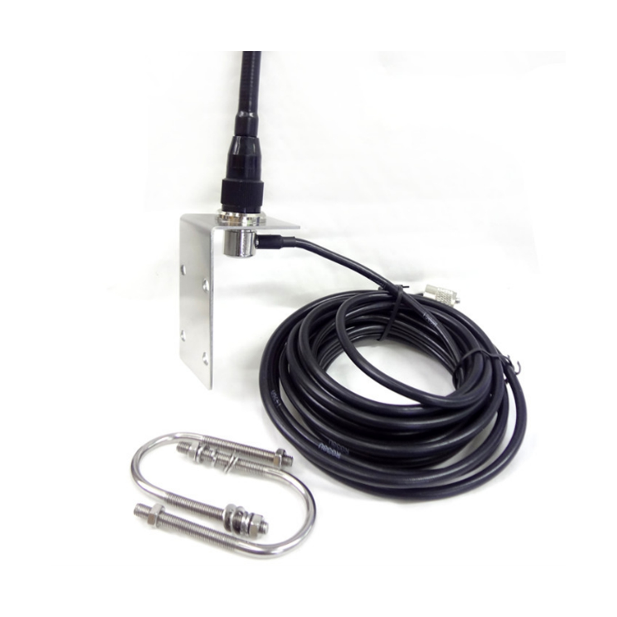 VHF Marine Antenna 156163Mhz Rubber Mast Aerial with 5M RG58 Cable