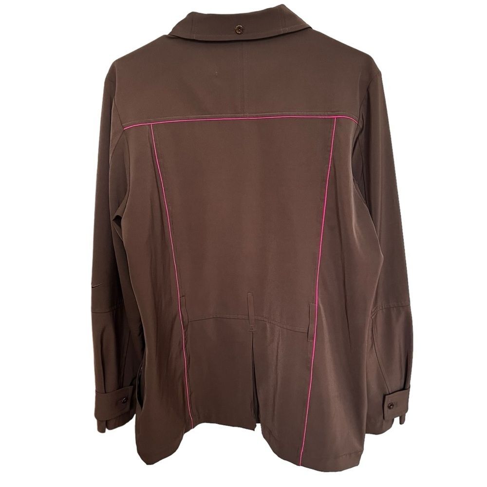 SACAI X NIKE Nike Golf Dri Fit giacca full zip donna taglia large manica lunga tasche marrone