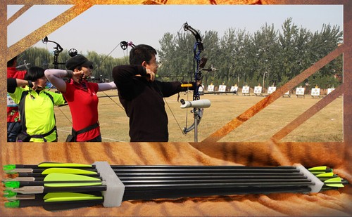 12Pcs Fiberglass Arrow 30" Feild Tips Archery Train Exercise Nocks Spine 500 - Picture 11 of 15