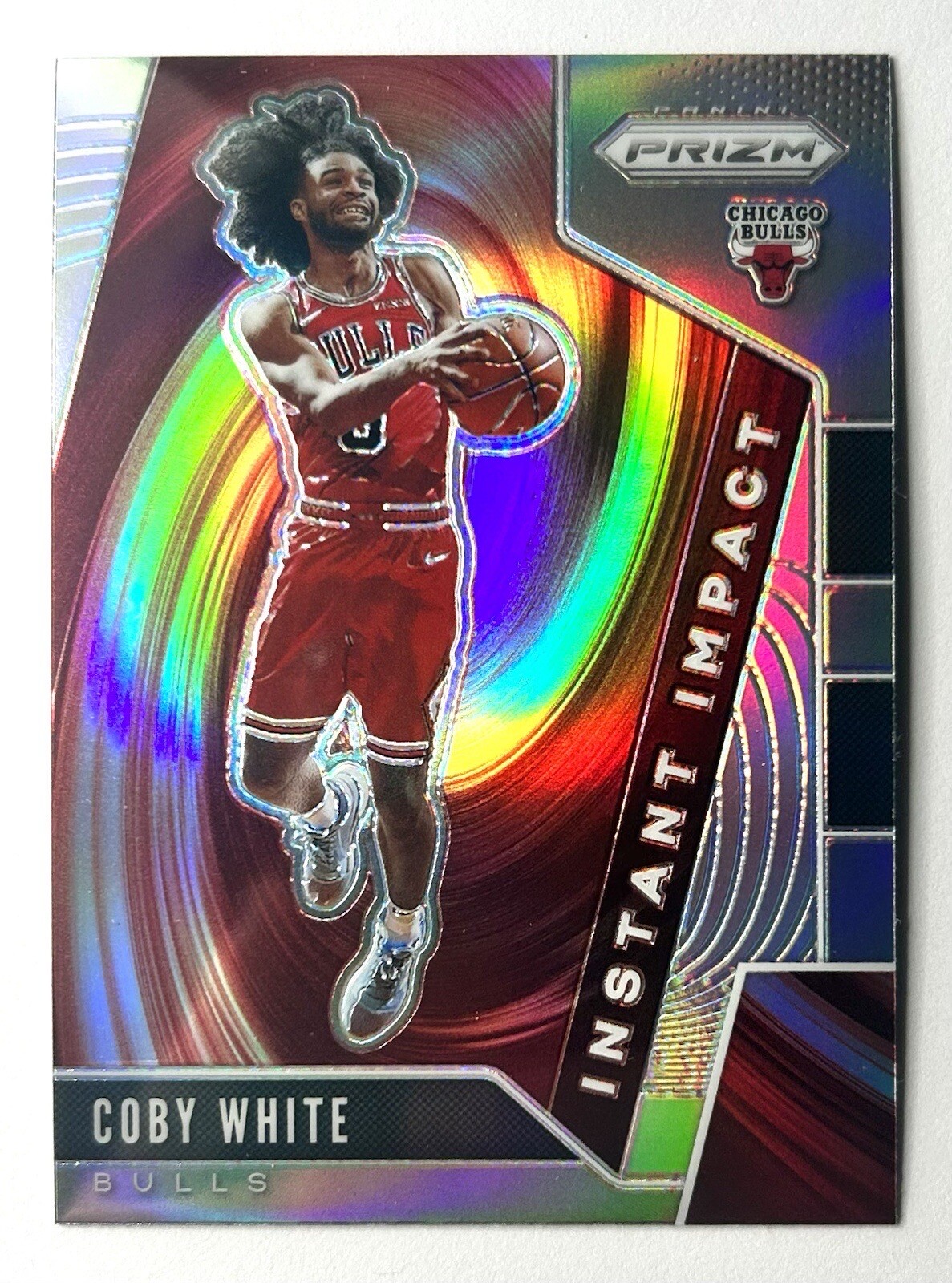 2019-20 Prizm Coby White Silver Instant Impact Rookie Refractor SP RC #6 Bulls