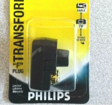 Philips Transformer convert 300 ohm twin lead wire to 75 ohm f type connector 
