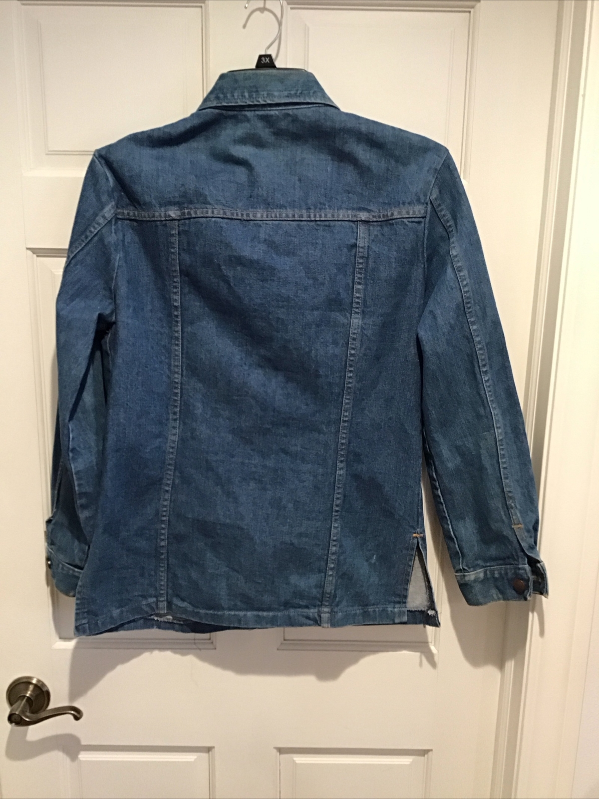 Vintage Wrangler No Fault Denim Jacket Size 40 Split Tail Hem Made in USA Rare image 9