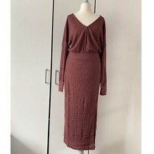 Anthropologie by Daily Practice The Barre Midi Dress Plum Size S