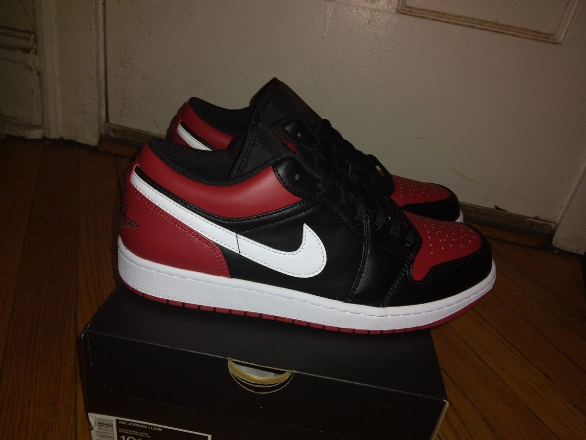 Nike Air Jordan 1 Low Alternate Bred Toe Red/Black Size 10.5 Nike Air Jordan 1 Low Alternate Bred Toe Red/Black Size 10.5