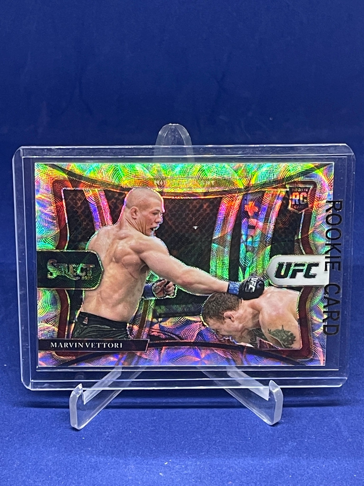 MARVIN VETTORI 2021 PANINI SELECT UFC PREMIER LEVEL SCOPE PRIZM ROOKIE RC #168