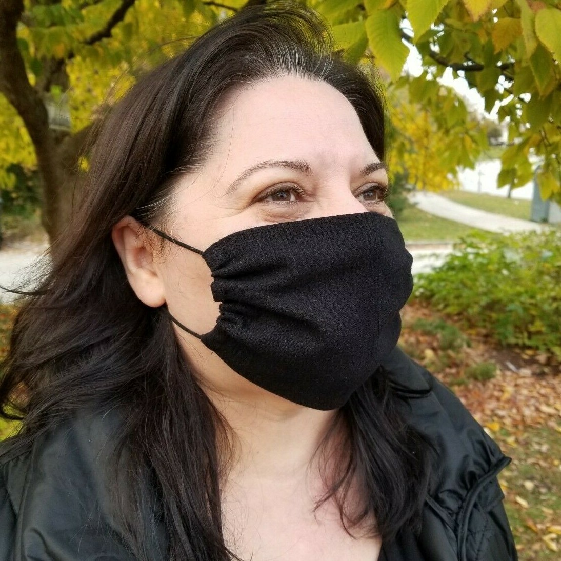 Mascherina Morbida Cotone USA Mascherina Viso Doppio Strato - Cotone Interno, Tasca Per Filtro, Lavabile, Unisex Mascherina Lavabile - Foto 9